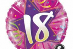 18th pink foil balloon