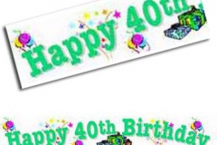 40th birthday paper banner