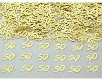 50th gold confetti scatter