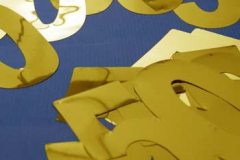 50th gold foil cutouts 10cm