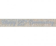 Foil happy anniversary banner