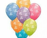 Assorted happy birthday print balloons