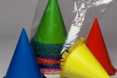 Hats cone assorted colours
