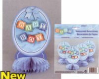Blue baby honeycome decorations