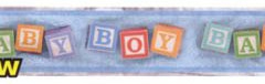 Blue blocks for baby foil banner