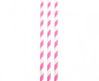 Pink and white straws