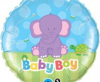 Baby boy elephant 45 cm foil balloon