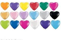 Heart shape balloon colours