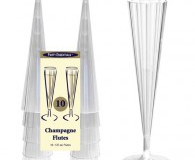 Champagne glasses pkt 10 disposable