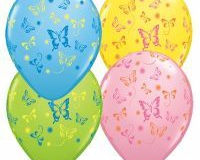 28cm Butterflies Assorted Latex Balloon (Yellow,Pink,Pale Blue,Lime Green)