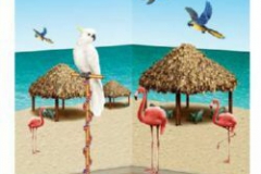 Cutout Props Tiki Hut & Tropical Birds (18cm - 125cm) INSTA-THEME - Pack of 10