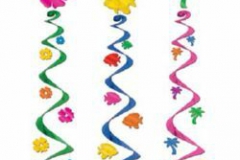 Hanging Decoration Whirls Luau (Approx 75cm Drop) - Pack of 3