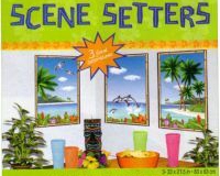 Scene Setter Cutout Window View Luau Tropical (84cm x 53cm) - Pack of 3