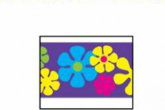 Party Tape Retro Flowers (7.5cm x 6.1m) All-Weather Poly Material - Each