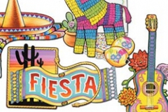 Cutouts Fiesta Assorted Cardboard (40cm) Printed 2 sides - Pack of 4