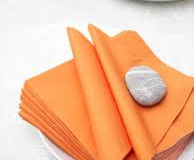 Apricot coloured serviettes