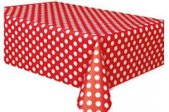 Red and white spot rectangle tablecloth