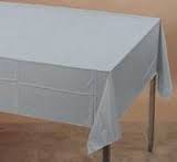 Silver rectangle tablecloth