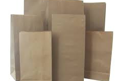 Gusseted brown paper bags