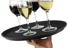 Non slip drink tray