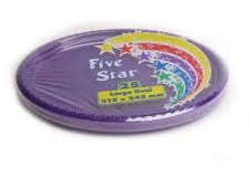 Purple oval dinner plate